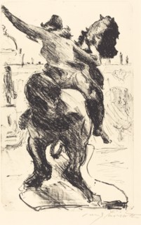 Amazonenstatue auf der Freitreppe des Alten Museums (Statue of an Amazon at the Alte Museum), 1916.