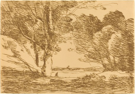 Tower on the Horizon of a Lake (Tour a l'horizon d'un lac), 1871.