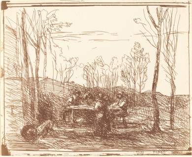 Luncheon in a Clearing (Un Dejeuner dans la clairiere), 1857.