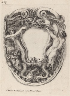 Cartouche Supported by Triton and Siren, 1647.