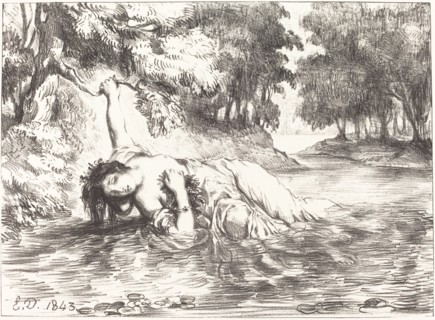 The Death of Ophelia (Act IV, Scene VII), 1843.
