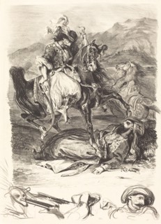 The Battle of the Giaour and the Pasha (Combat du Giaour et du Pacha), 1827.