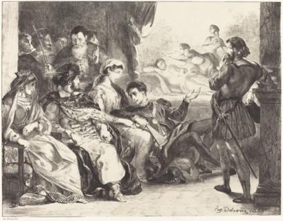 Players Enacting the Poisoning of Hamlet's Father (Act III, Scne II), 1835.