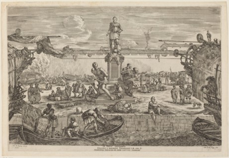 Statue of Ferdinand I, probably c. 1654/1655. [Quayside at Livorno].