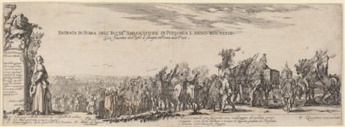 Title Page for "Entry into Rome of His Excellency the Polish Ambassador", 1633.