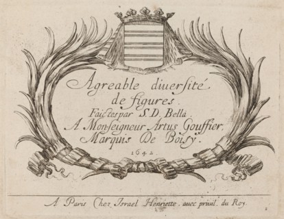 Title Page for "Agreable diversite de figures", 1642.