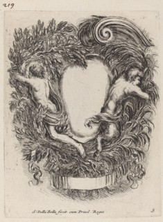Cartouche with Apollo and Pan, 1647.