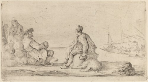 Sailors Seated on a Bank.