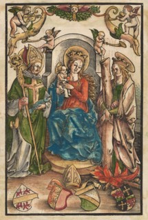 The Madonna with Saint Ulrich and Saint Afra [recto], c. 1511.