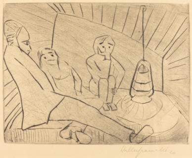 Three People in an Atelier, 1920.