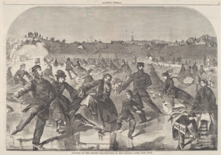 Skating on the Ladies' Skating-Pond in the Central Park, New York, published 1860.