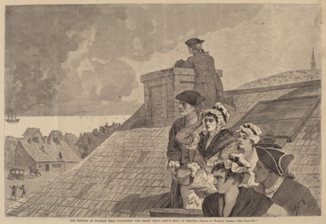 The Battle of Bunker-Hill - Watching the Fight from Copp's Hill, in Boston, published 1875.