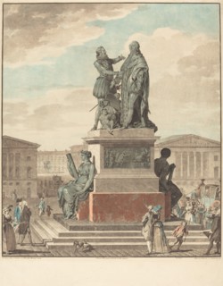Projet d'un monument a ériger pour le roi, 1790. [Project for the erection of a monument to the king].