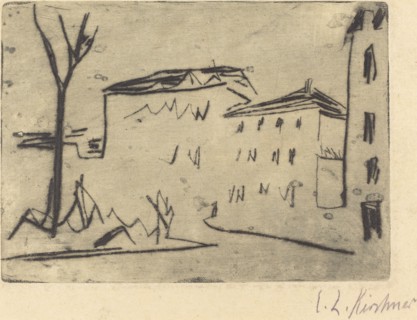 Street Corner in Dresden (Strassenecke Dresden), 1909.