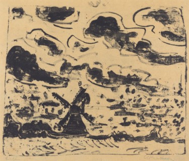 Windmill near Burg on Fehmarn, 1908.