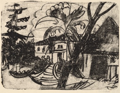 Danish Farm with Manor House, 1912.