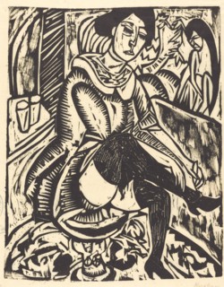Woman Tying Her Shoe (Frau, Schuh Zuknopfend), 1912.