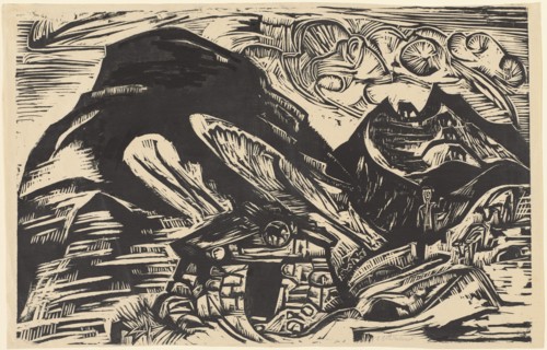 Mountains with a Mountain Hut, 1921.