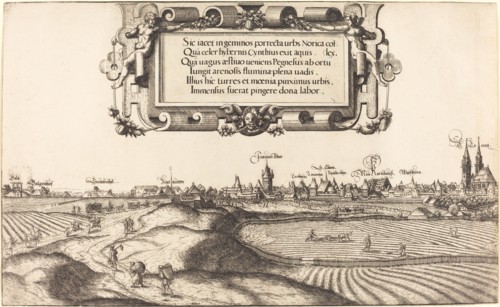 View of Nuremberg from the East [left section], 1552.