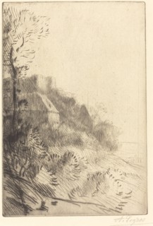 Farm on a Hillside in Sunlight (La ferme du coteau; Effet de soleil sur le coteau).