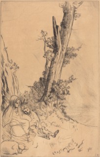 Travelers Resting (Les voyageurs fatigues).