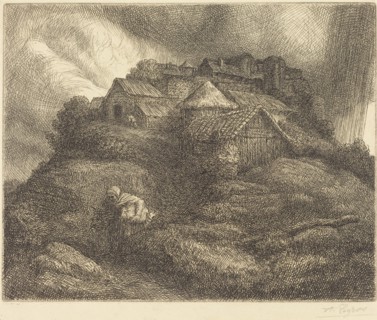 Village of Saint-Pierre during a Storm (Village de Saint-Pierre; Effet d'orage).