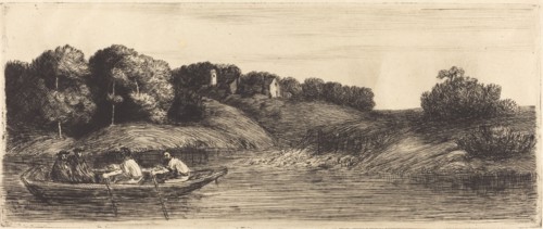 Landscape with Boat, 1st plate (Le paysage au bateau).