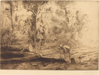 Squaring Logs (Homme que fend des buches).