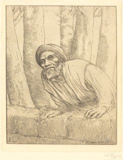 Man Climbing a Wall (L'escalade).