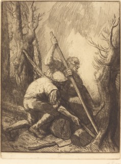 Woodcutters, 3rd plate (Les bucherons).