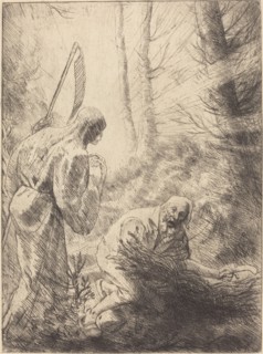 Death and the Woodcutter, 2nd plate (La Mort de le bucheron).