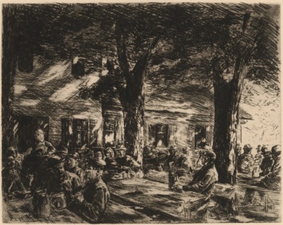 A Tavern Garden in Rosenheim, 1895.