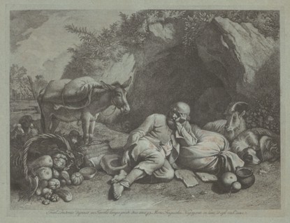 Old Man Leaning against a Sack, probably after 1767.