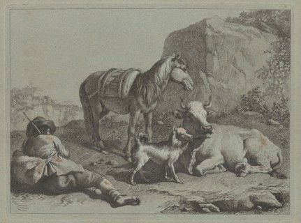 Reclining Shepherd with a Sack, c. 1763.