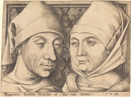 Double Portrait of Israhel van Meckenem and His Wife Ida, c. 1490.