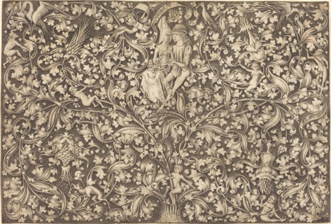 Ornament Panel with Two Lovers, c. 1490/1500.