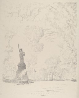 The Statue, New York Bay, 1910.