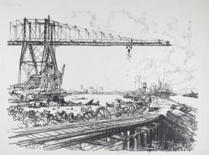 French Canal and American Cranes, 1912.