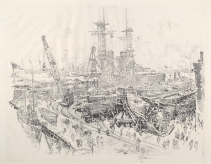 Building Submarine Chasers, 1917.
