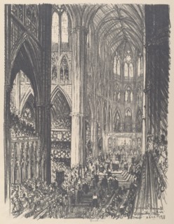 Coronation of King George V and Queen Mary in Westminster Abbey, 1911.
