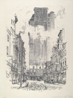 Down Sansom Street, 1912.
