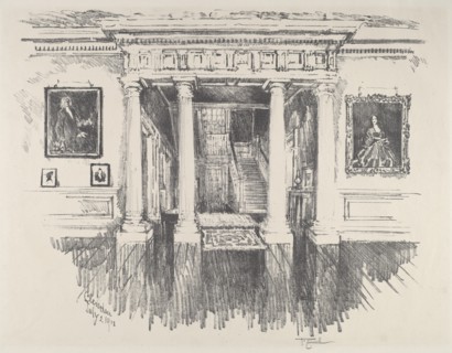 The Hall at Cliveden, 1912.
