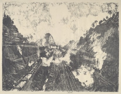 The Cut, Looking toward Ancon Hill, 1912.