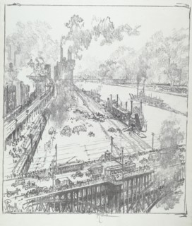 The Levee from Eads Bridge, St. Louis, 1919.