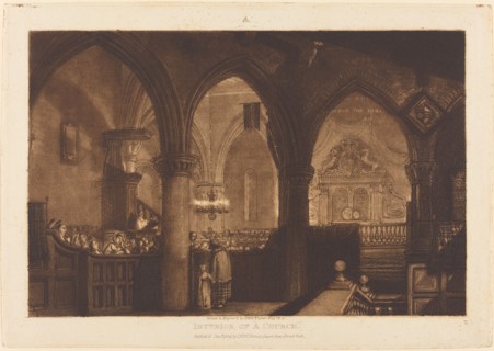 Interior of a Church, published 1819.