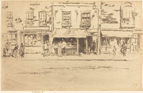 The Fish Shop, Busy Chelsea, 1887.