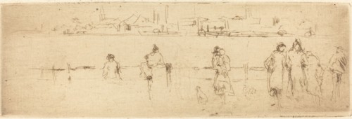 A Sketch on the Embankment.