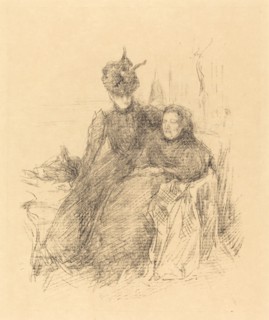 Mother and Daughter, 1897. Whistler's mother-in-law Frances Birnie Philip, and one of his sisters-in-law, probably Ethel Whibley.