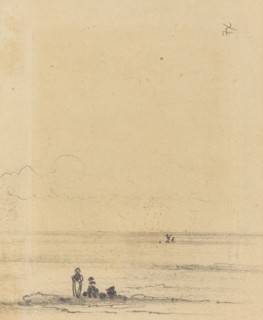 Figures on a Shore [verso], c. 1875.