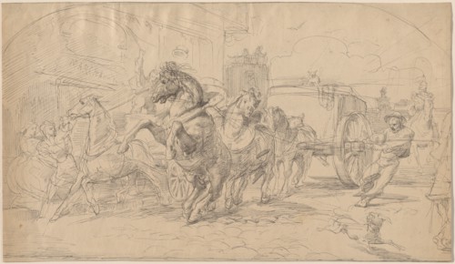 The Runaway Carriage, 1830s.